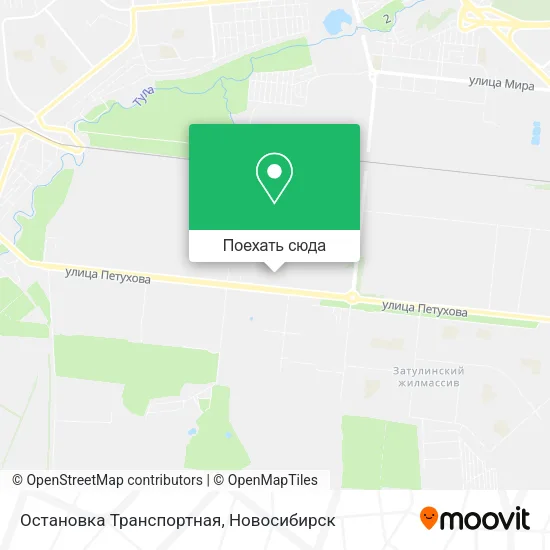 Карта Остановка Транспортная