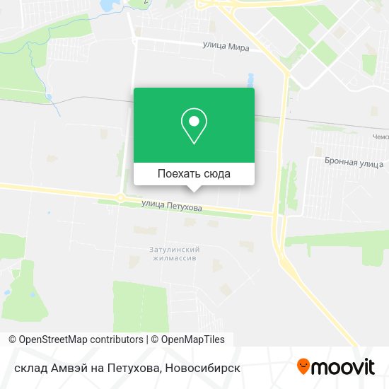 Карта склад Амвэй на Петухова