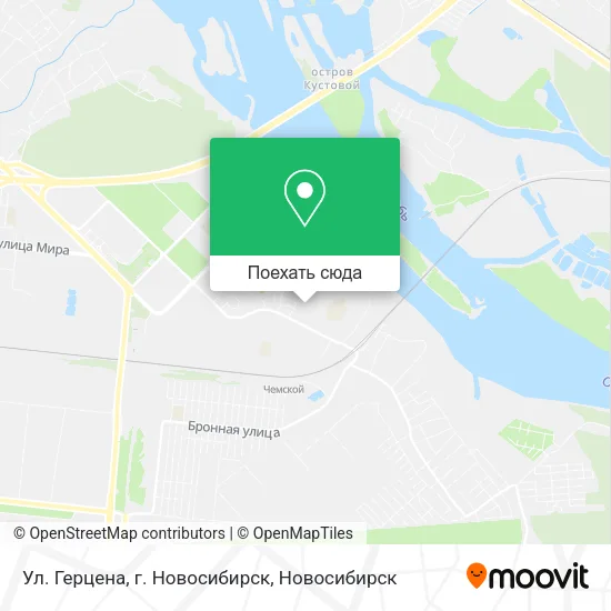 Карта Ул. Герцена, г. Новосибирск