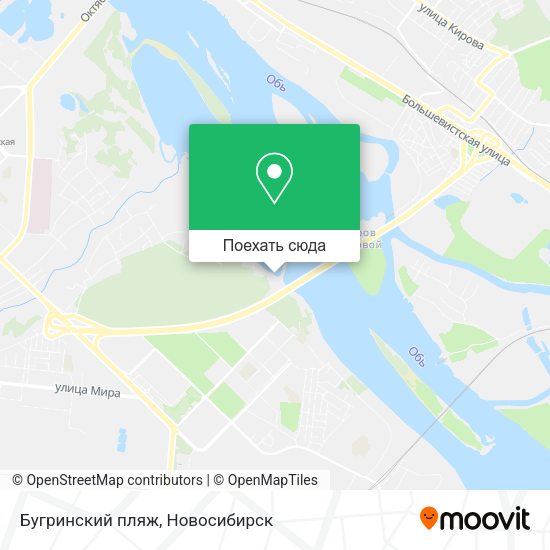 Карта Бугринский пляж