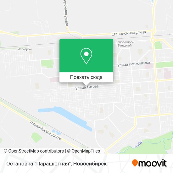 Карта Остановка "Парашютная"
