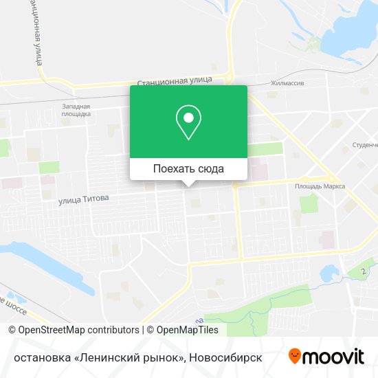 Карта остановка «Ленинский рынок»