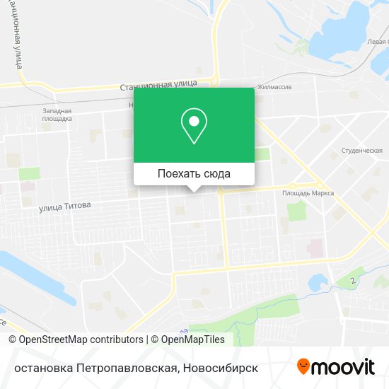 Карта остановка Петропавловская