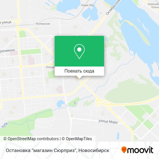 Карта Остановка "магазин Сюрприз"