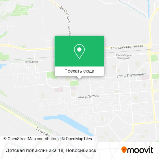 Карта Детская поликлиника 18