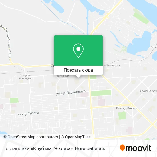 Карта остановка «Клуб им. Чехова»