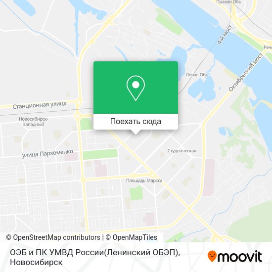 Карта ОЭБ и ПК УМВД России(Ленинский ОБЭП)