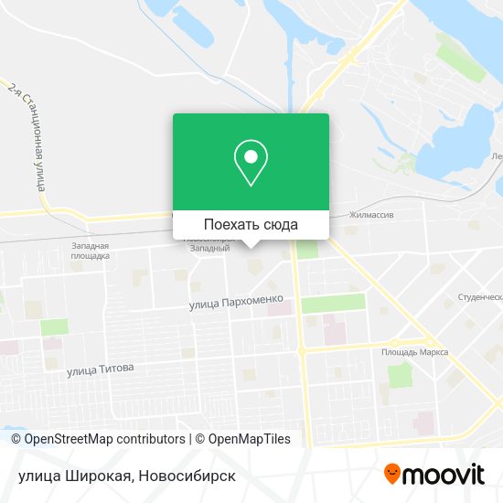 Карта улица Широкая