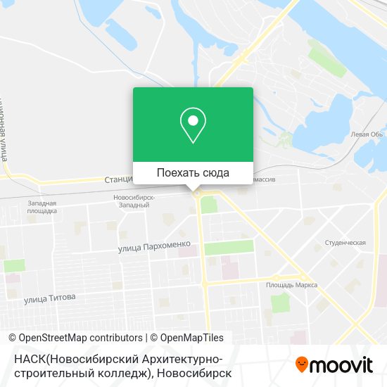 Карта НАСК(Новосибирский Архитектурно-строительный колледж)