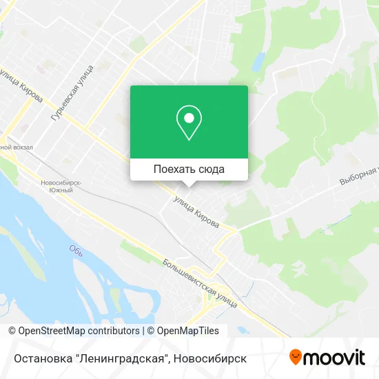 Карта Остановка "Ленинградская"