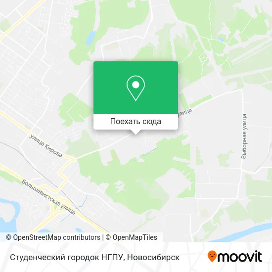 Карта Студенческий городок НГПУ