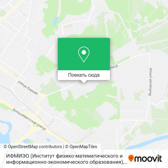 Карта ИФМИЭО (Институт физико-математического и информационно-экономического образования)
