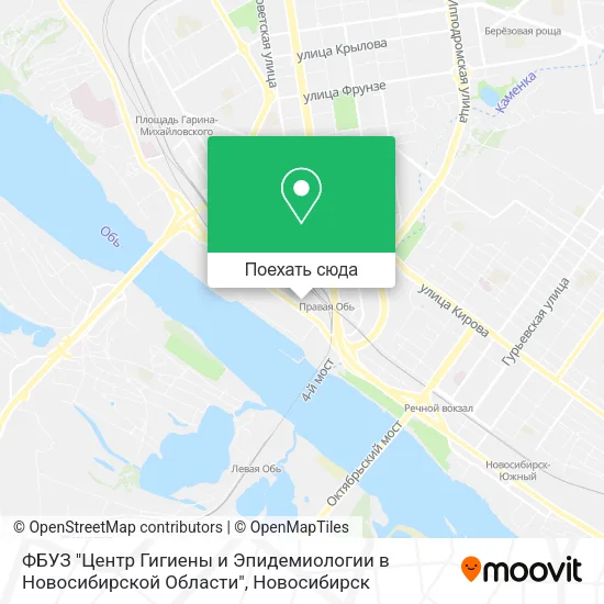 Карта ФБУЗ "Центр Гигиены и Эпидемиологии в Новосибирской Области"