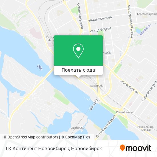 Карта ГК Континент Новосибирск
