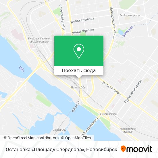 Карта Остановка «Площадь Свердлова»