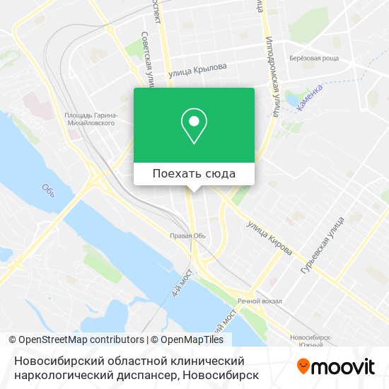 Карта Новосибирский областной клинический наркологический диспансер