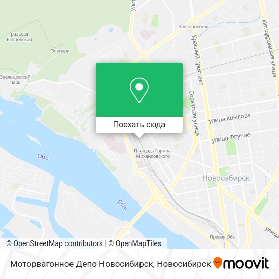 Карта Моторвагонное Депо Новосибирск