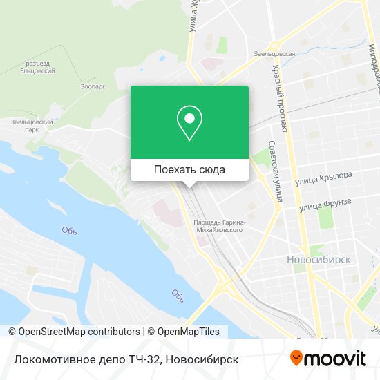 Карта Локомотивное депо ТЧ-32