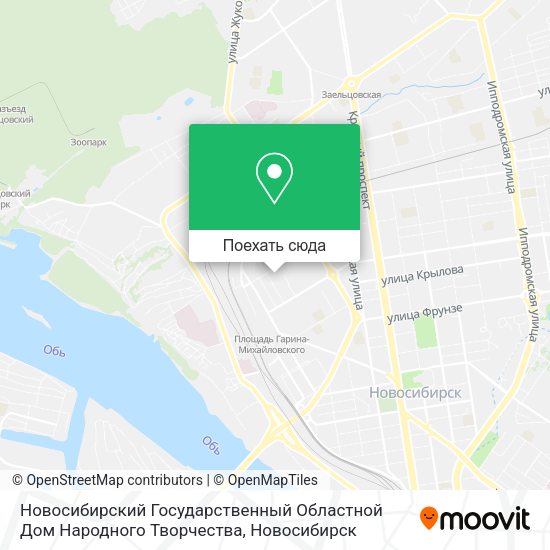 Карта Новосибирский Государственный Областной Дом Народного Творчества