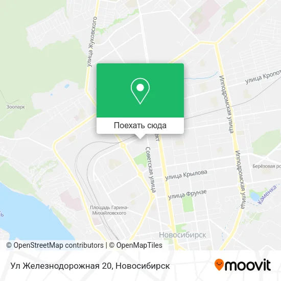 Карта Ул Железнодорожная 20