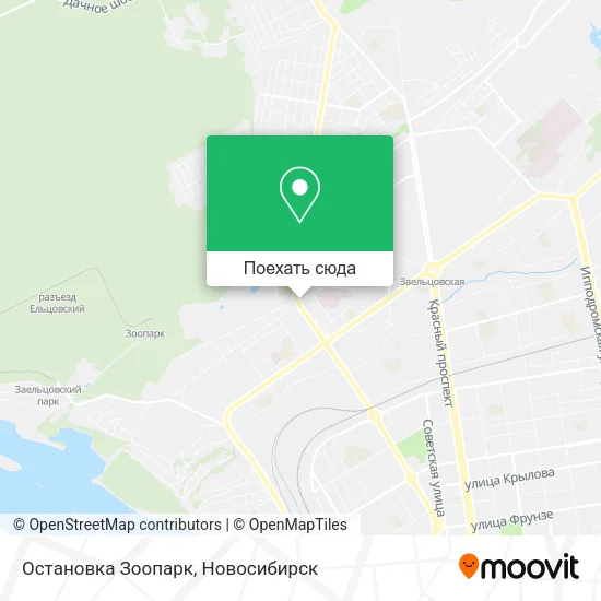 Карта Остановка Зоопарк