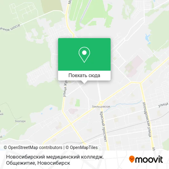 Карта Новосибирский медицинский колледж. Общежитие