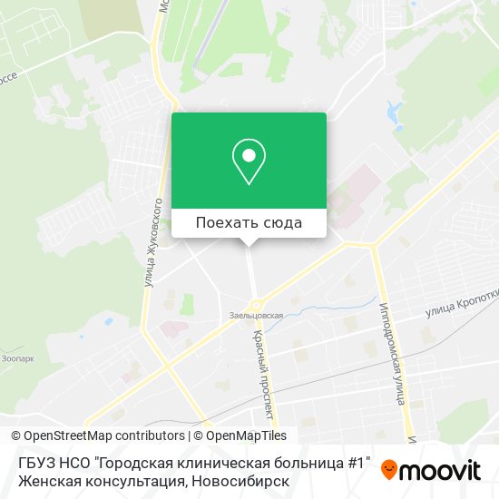 Карта ГБУЗ НСО "Городская клиническая больница #1" Женская консультация