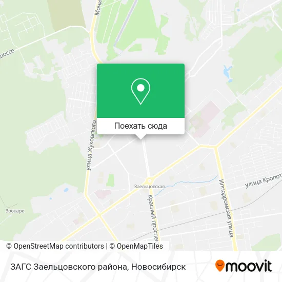 Карта ЗАГС Заельцовского района