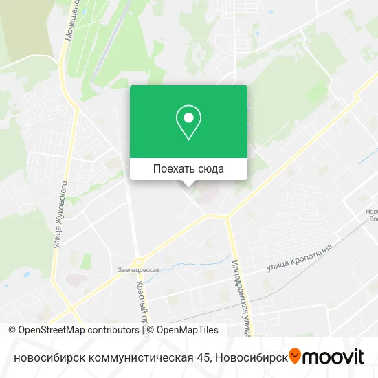 Карта новосибирск коммунистическая 45