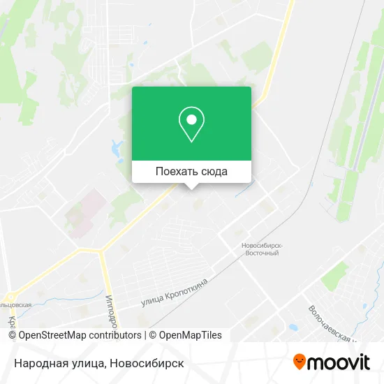 Карта Народная улица
