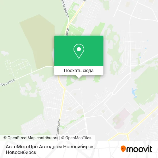 Карта АвтоМотоПро Автодром Новосибирск