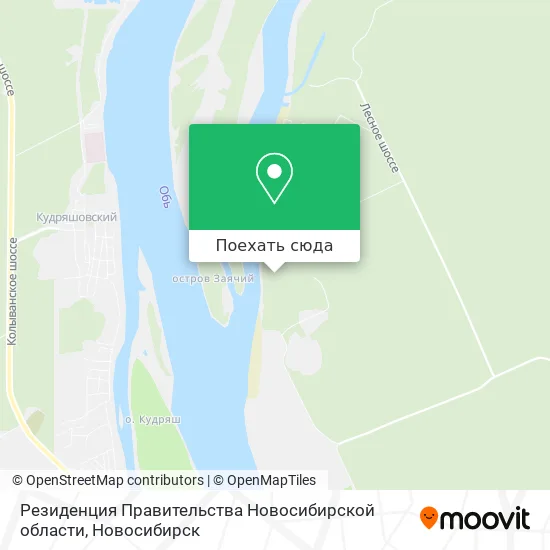 Карта Резиденция Правительства Новосибирской области