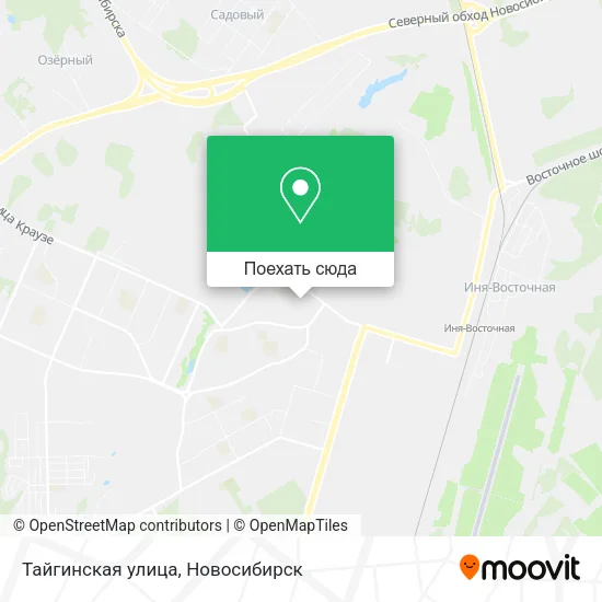 Карта Тайгинская улица