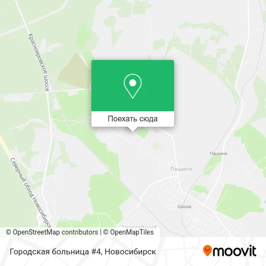 Карта Городская больница #4