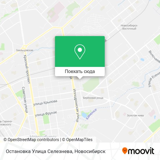 Карта Остановка Улица Селезнева