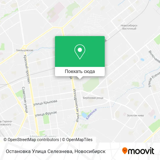 Карта Остановка Улица Селезнева