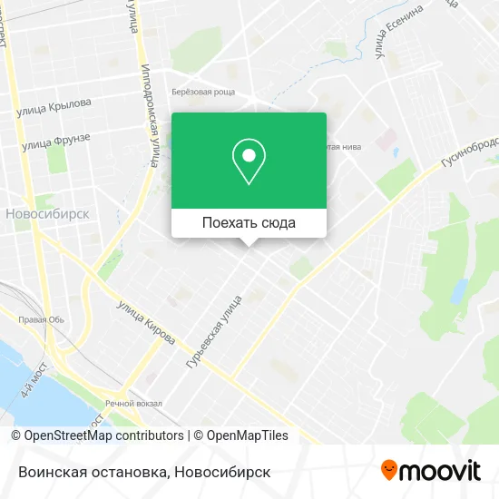 Карта Воинская остановка