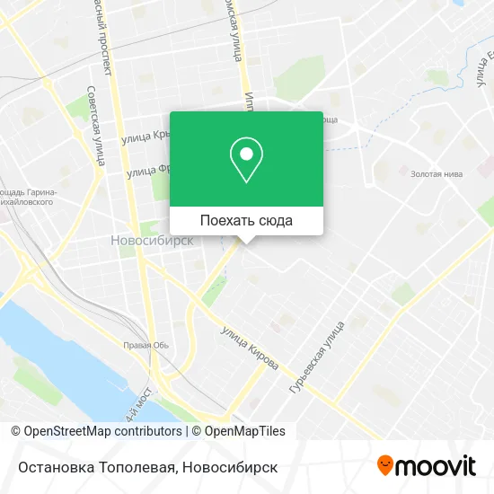 Карта Остановка Тополевая