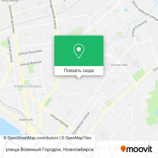 Карта улица Военный Городок