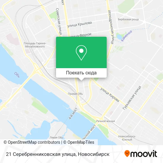 Карта 21 Серебренниковская улица