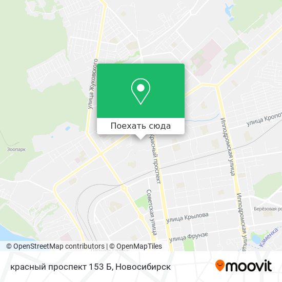 Карта красный проспект 153 Б