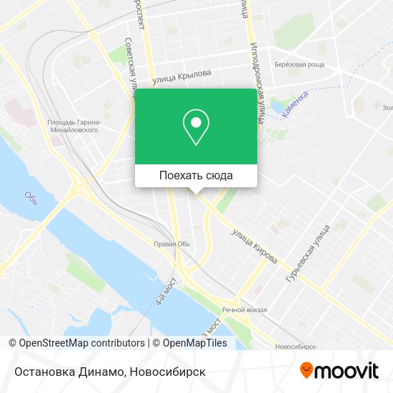 Карта Остановка Динамо