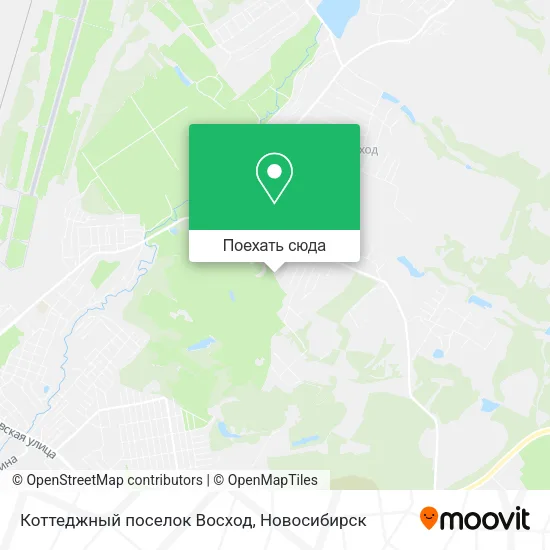 Карта Коттеджный поселок Восход