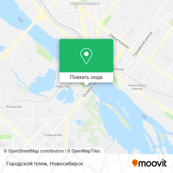 Карта Городской пляж