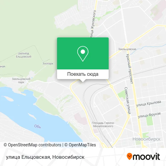 Карта улица Ельцовская
