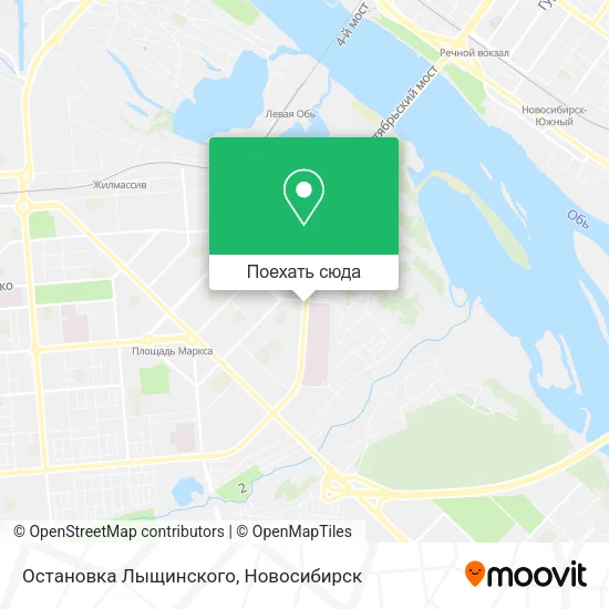 Карта Остановка Лыщинского