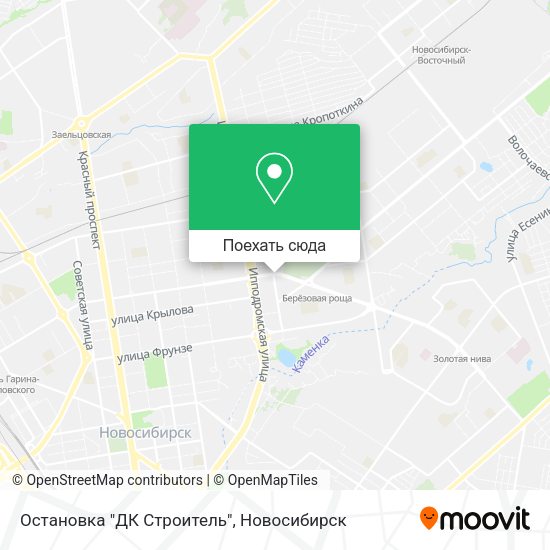 Карта Остановка "ДК Строитель"