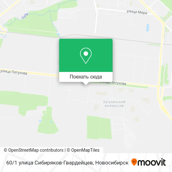 Карта 60 / 1 улица Сибиряков-Гвардейцев