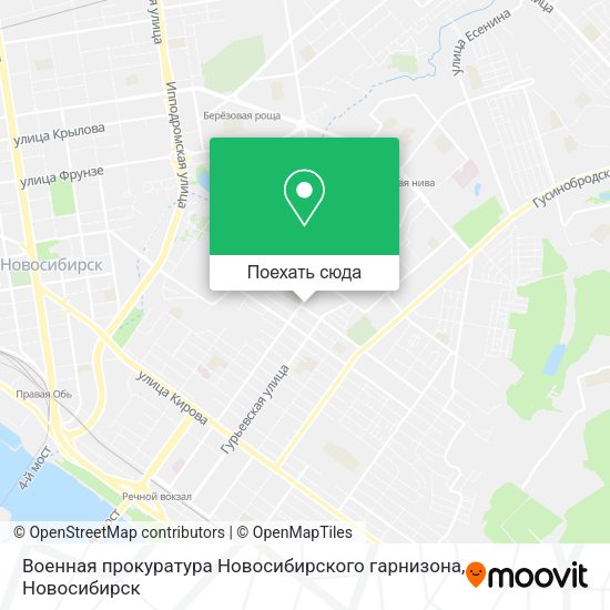 Карта Военная прокуратура Новосибирского гарнизона