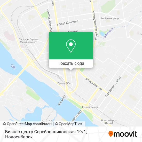 Карта Бизнес-центр Серебренниковская 19 / 1